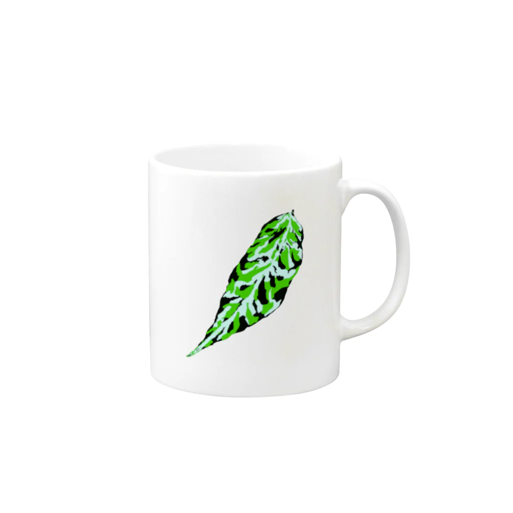 FOXWORKSのアグラオネマリーフ Mug :right side of the handle