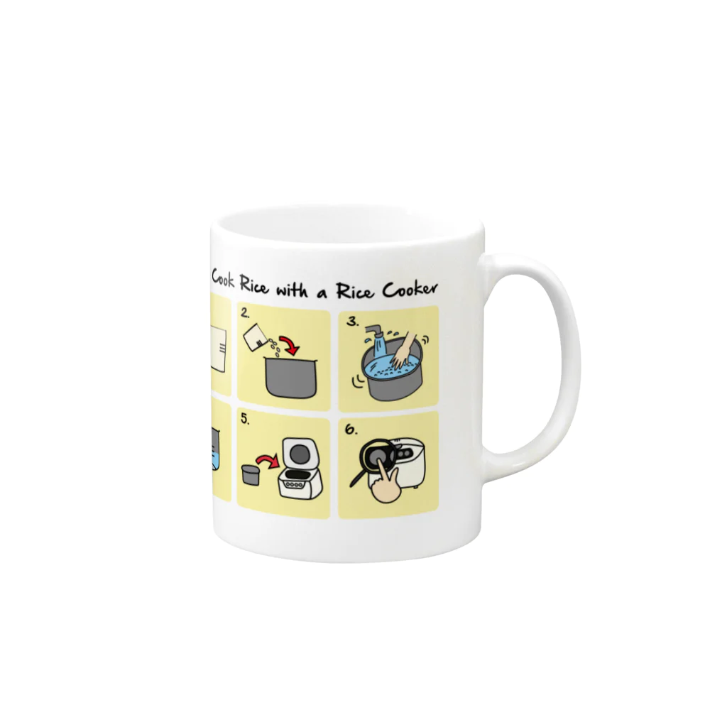 tacos roomのおこめくえよ Mug :right side of the handle