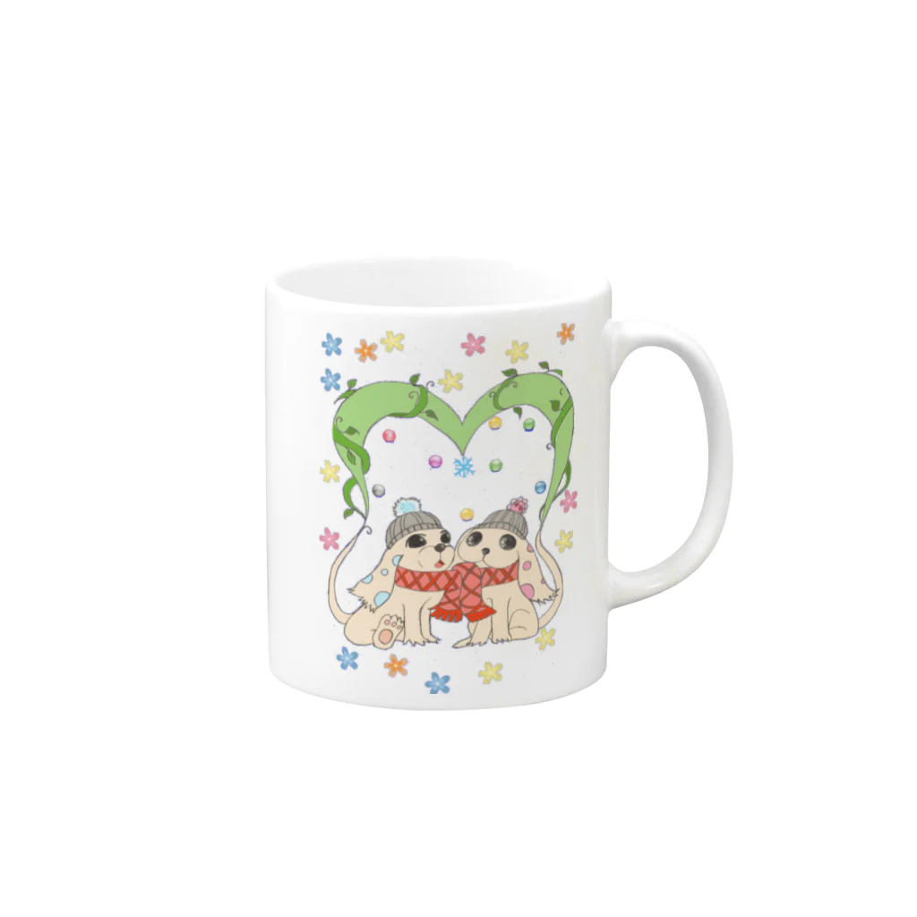 ヒイロのdog heart Mug :right side of the handle