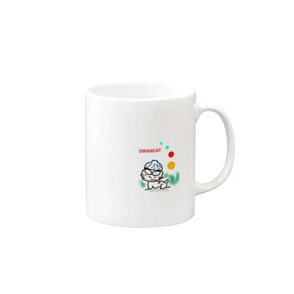 しょうごのowancat Mug :right side of the handle