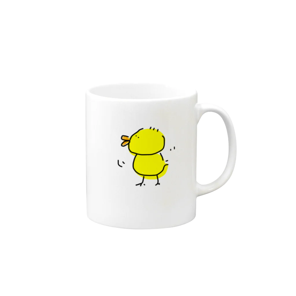 たぬきのひよこちゃん Mug :right side of the handle