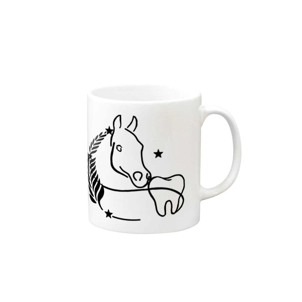 MANAIA EQUINE DENTALの歯医者オリジナル Mug :right side of the handle