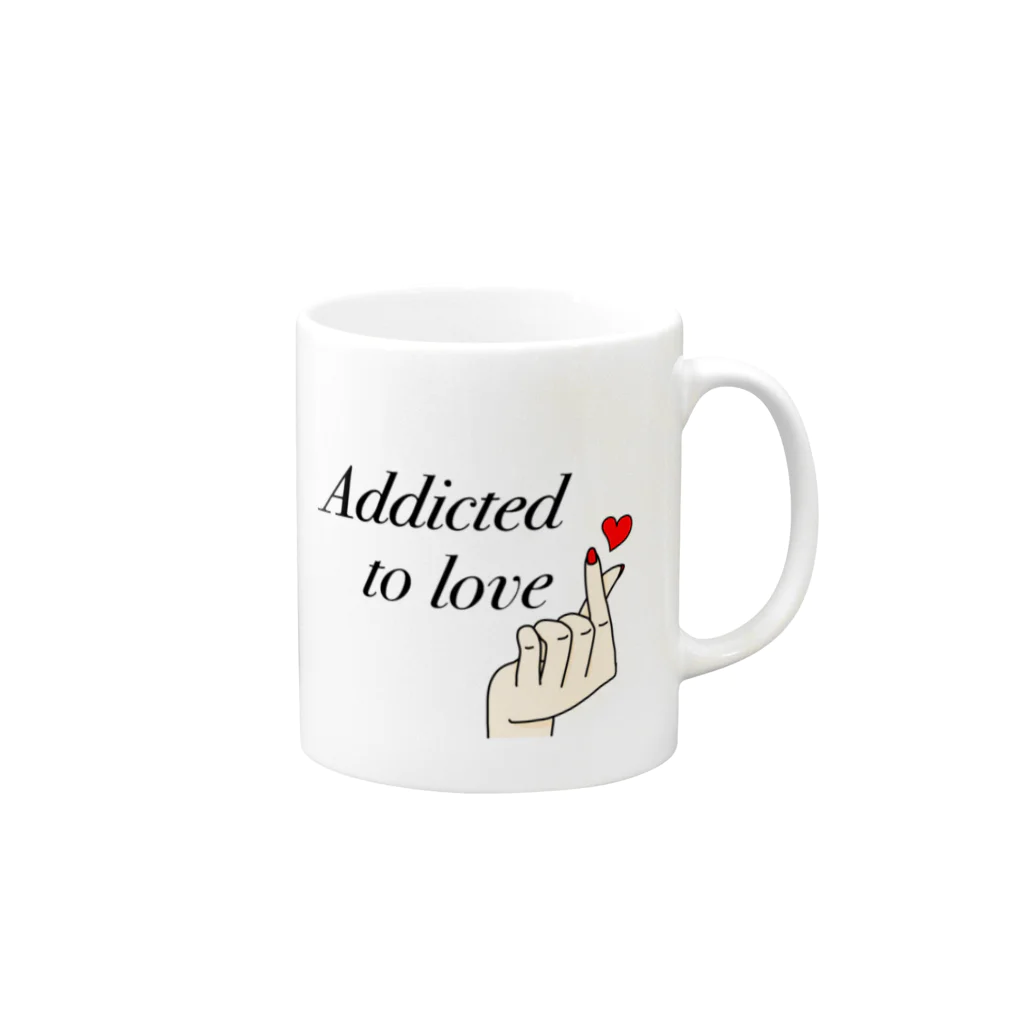 Flower-bellのADDICTED TO LOVE Mug :right side of the handle