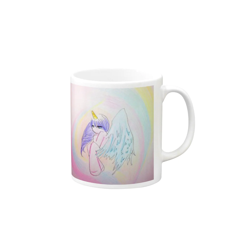 てきとうやのheavenly girl Mug :right side of the handle