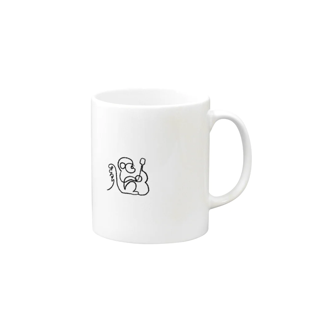 さるり-猿栗-🧶のさるり-猿栗-グッズ Mug :right side of the handle