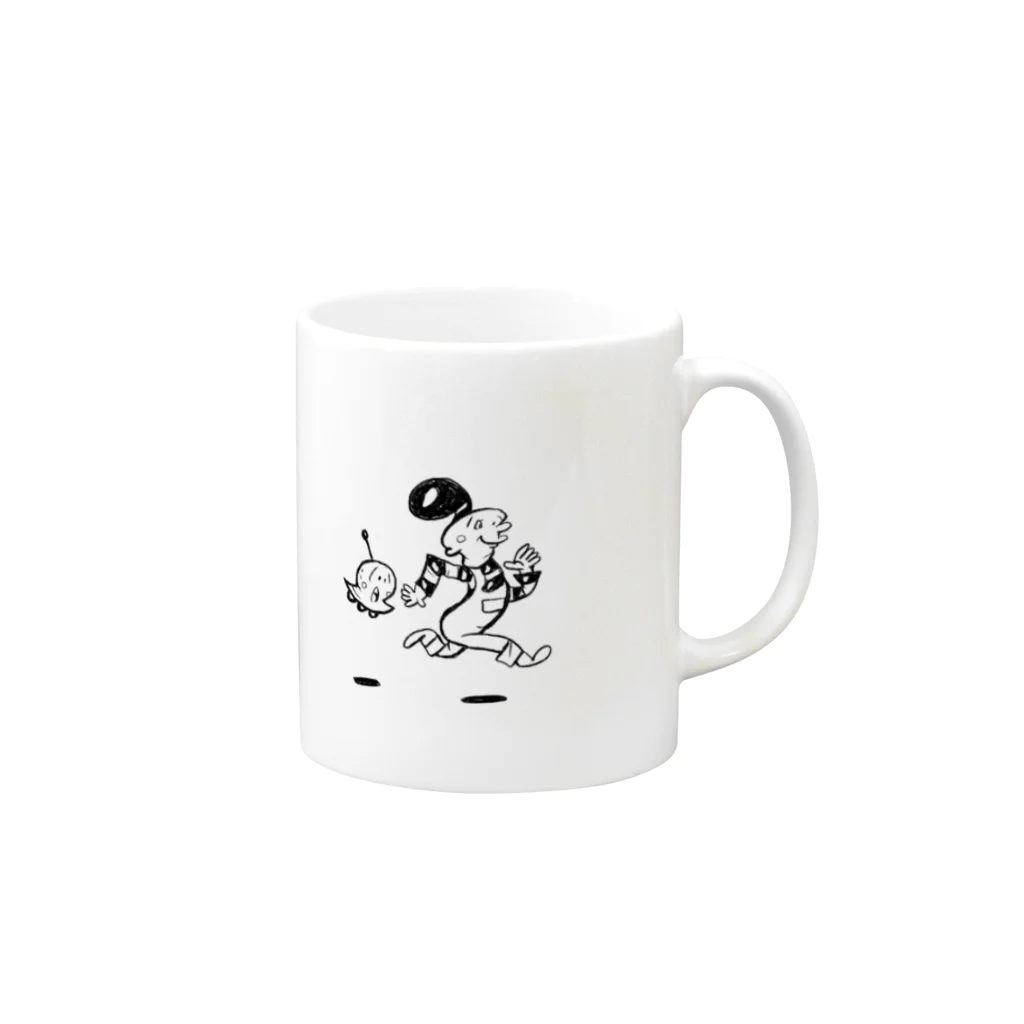 中垣ゆたかのレッツ・ゴーUFOくんアフロくん Mug :right side of the handle