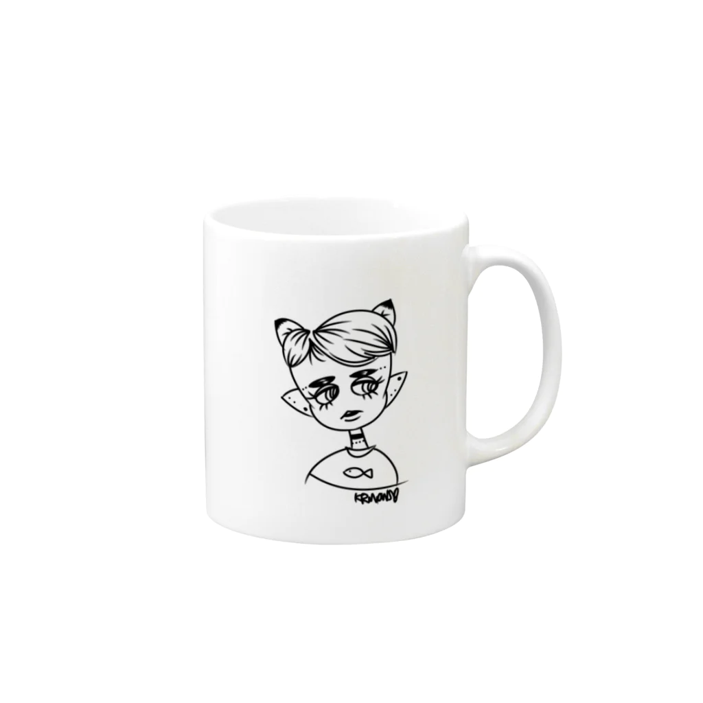 KurumiのNeko Mug :right side of the handle