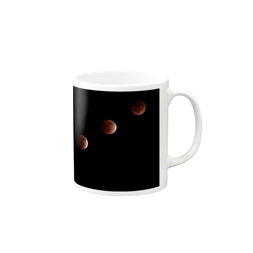 nokkccaの皆既月食 - Total Lunar Eclipse - Mug :right side of the handle