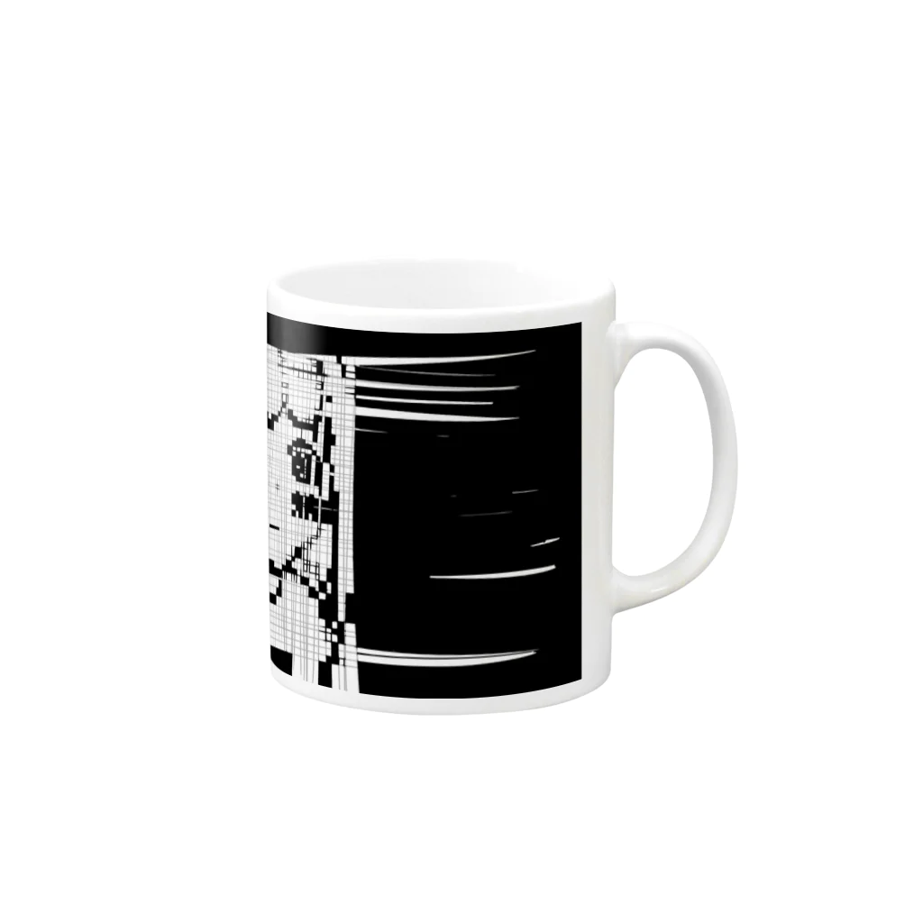 抱っこなどのふれあいのdot Mug :right side of the handle