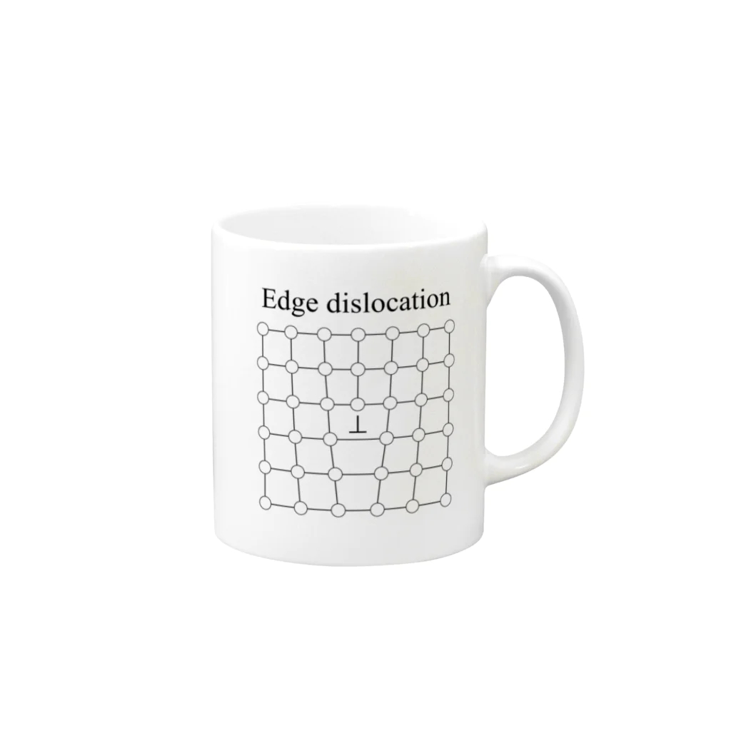 学会に着ていく服の刃状転位 (Edge dislocation) Mug :right side of the handle