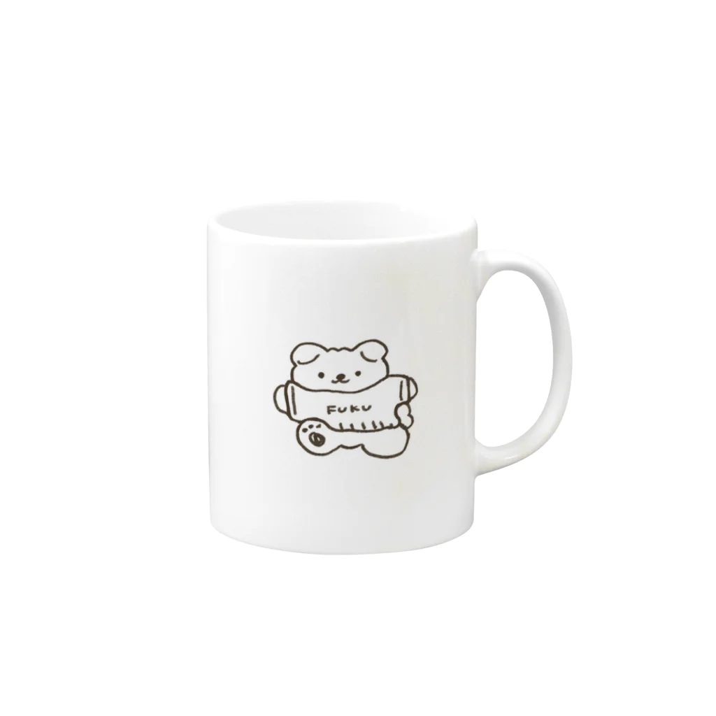 moguのFUKUわんこ Mug :right side of the handle