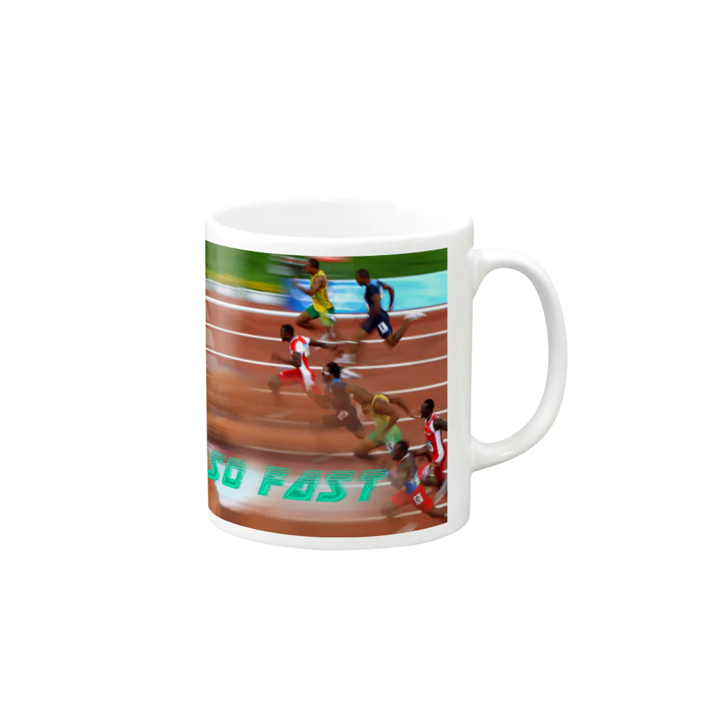 temple islandのとても速いプードル Mug :right side of the handle