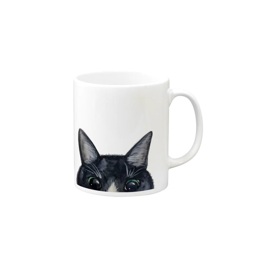 空色の猫-Solairononekoのなんにゃ？ Mug :right side of the handle