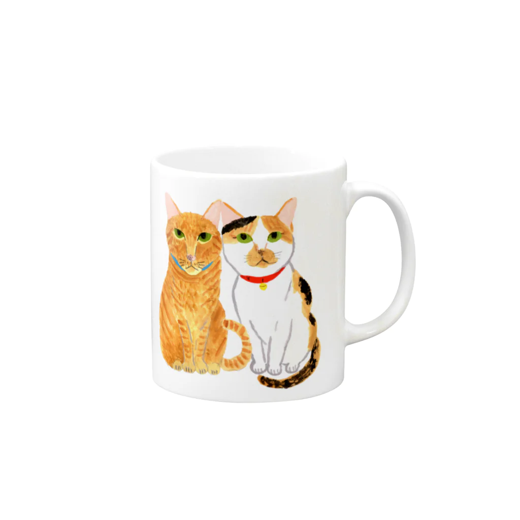 gogocats-shopの仲良し猫ちゃん2 Mug :right side of the handle