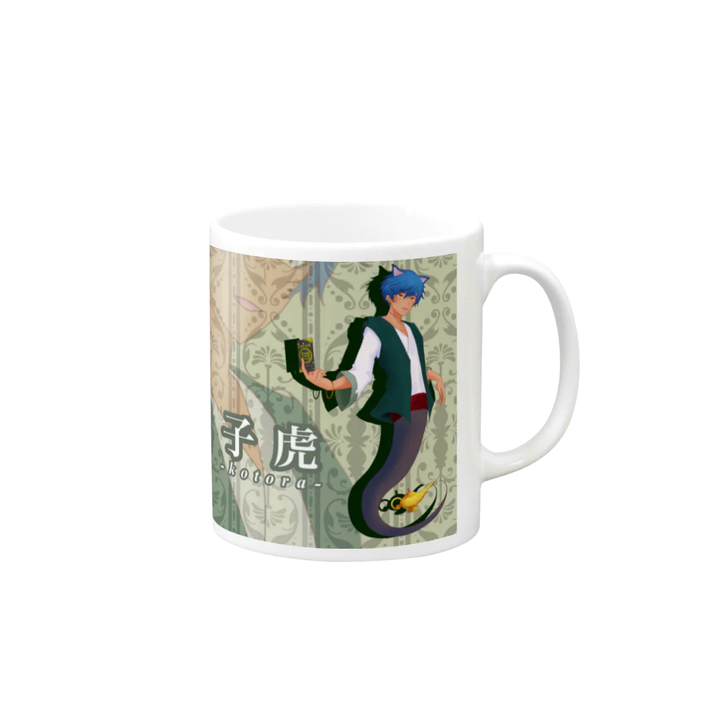 子虎の宝物庫の子虎マグカップA Mug :right side of the handle