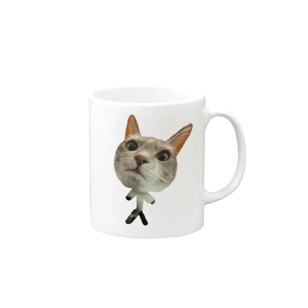 自粛のうちの猫かわいい Mug :right side of the handle