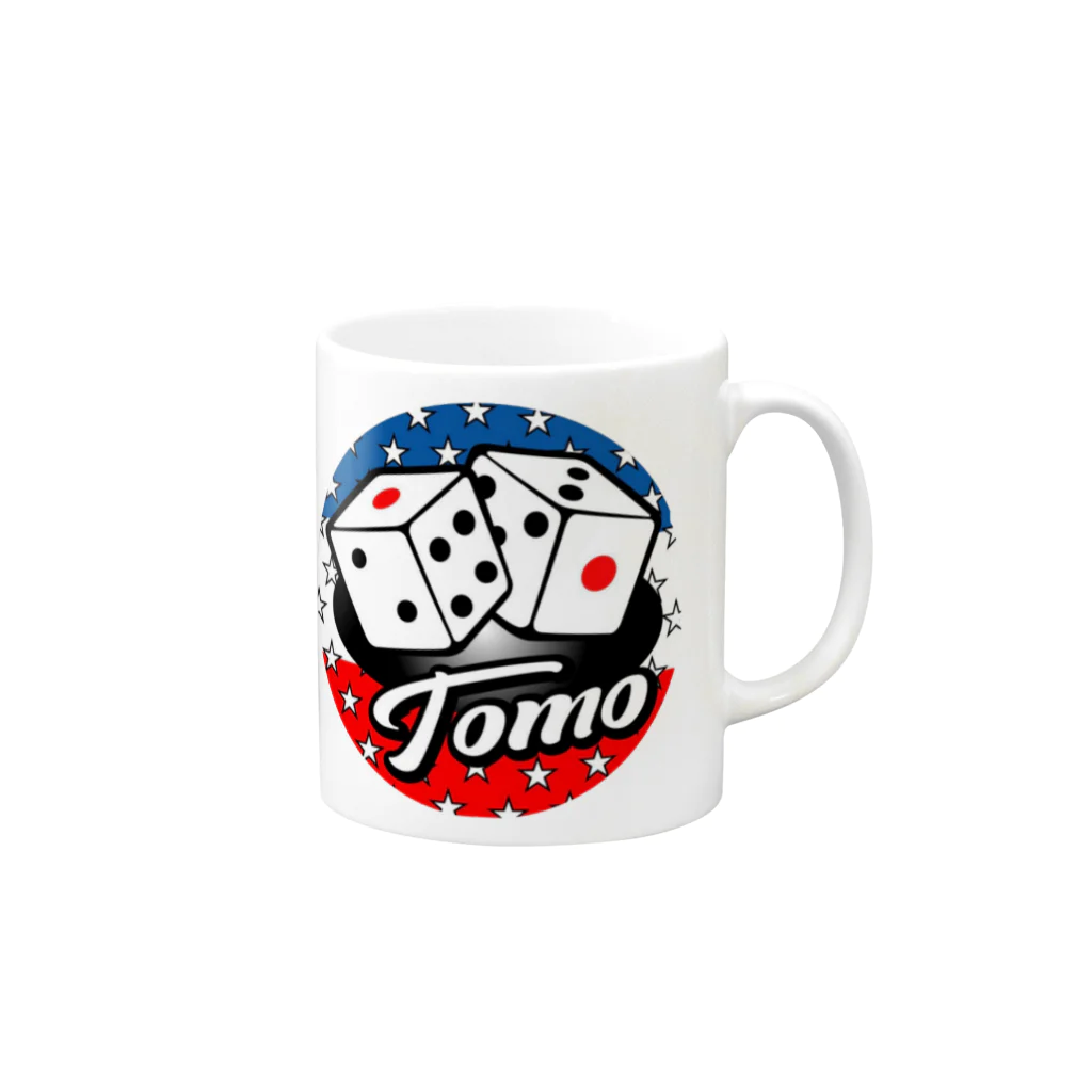 🎲トラガールトモ🎲の🎲tomo🎲 Mug :right side of the handle