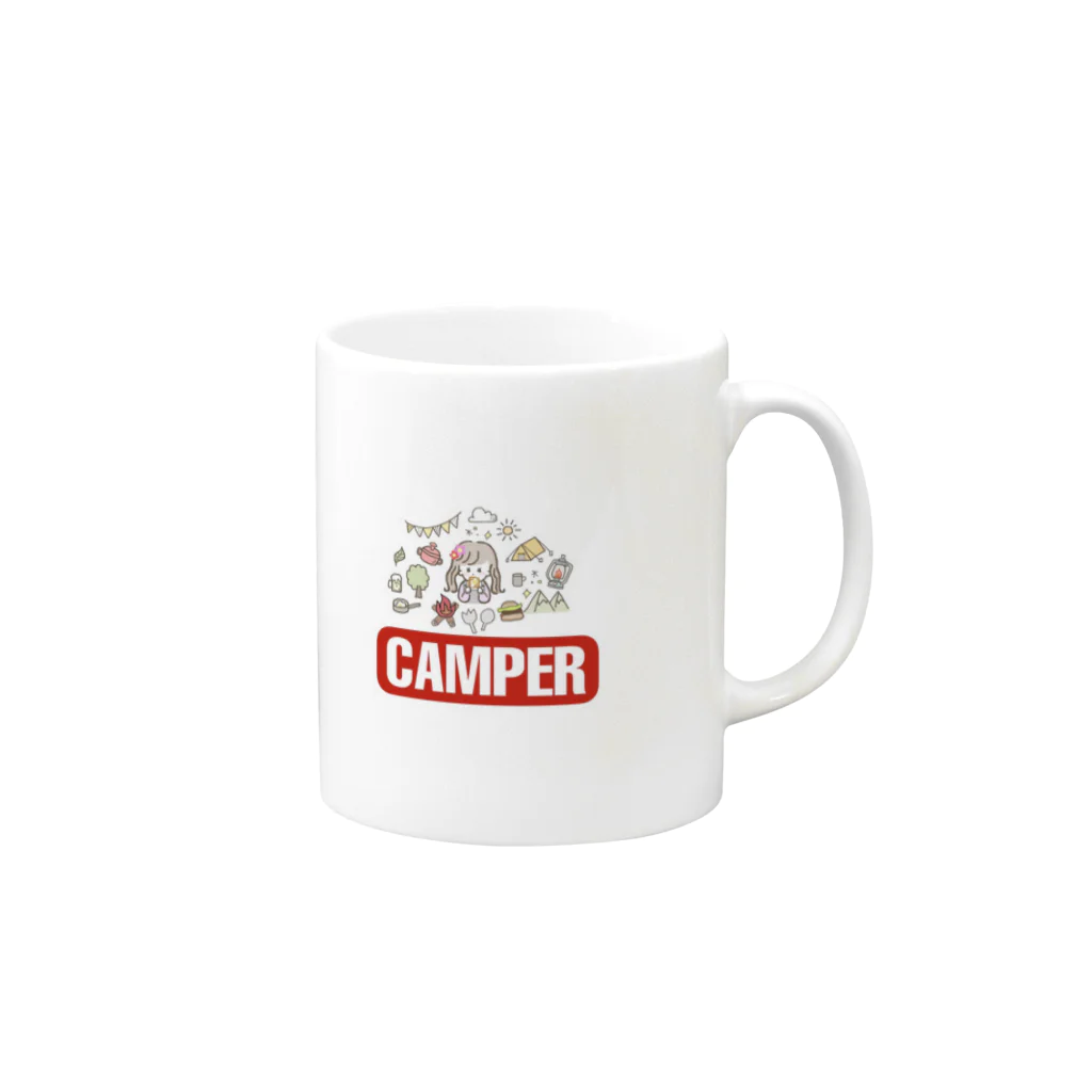 Ange ParisのGirls CAMPER Mug :right side of the handle