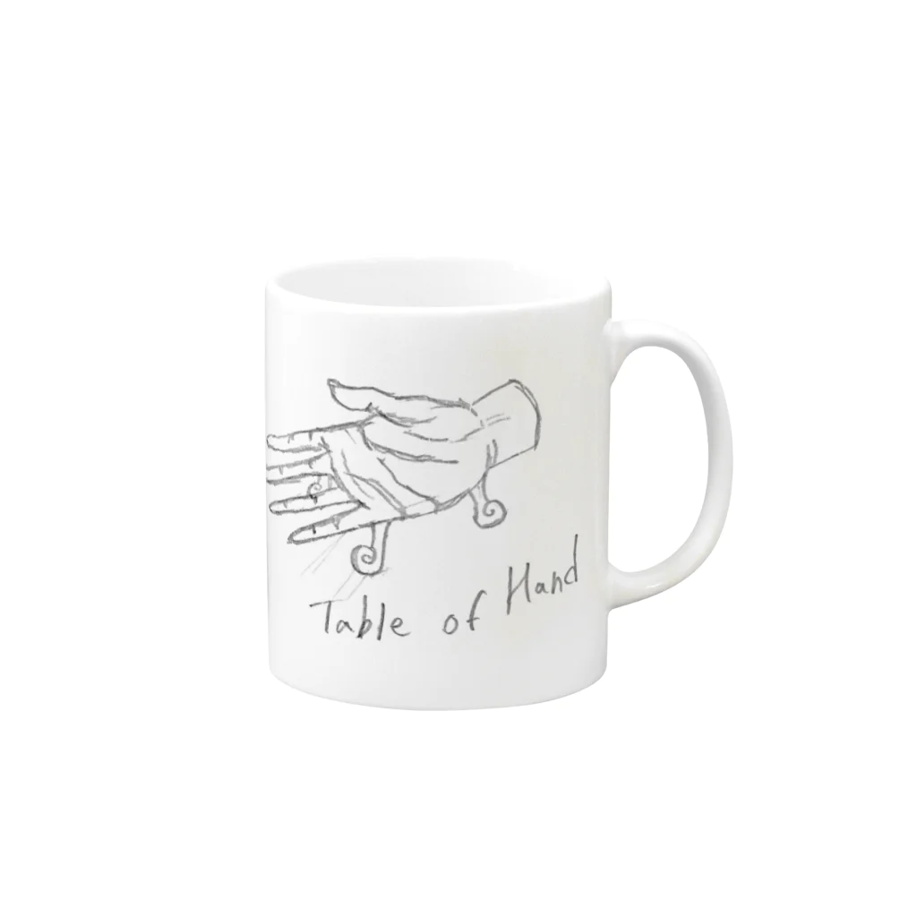 🕷Ame-shop🦇のTable of Hand Mug :right side of the handle