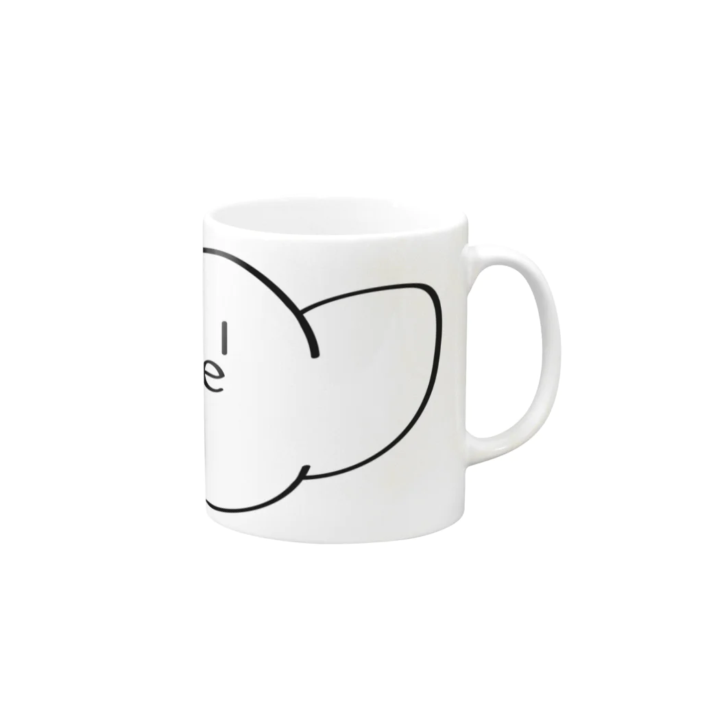 のりたまの⌒(ё)⌒（影なし） Mug :right side of the handle