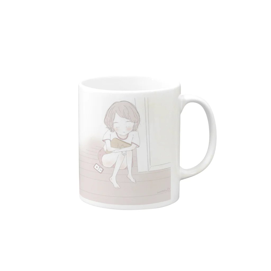 かわの まさみのおやすみ ちゃん Mug :right side of the handle