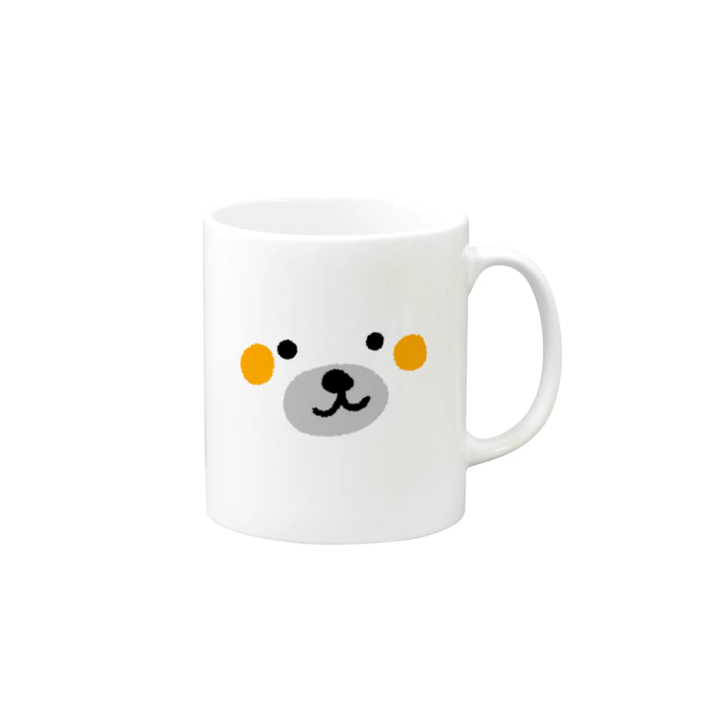 たまいファームのしろくま Mug :right side of the handle