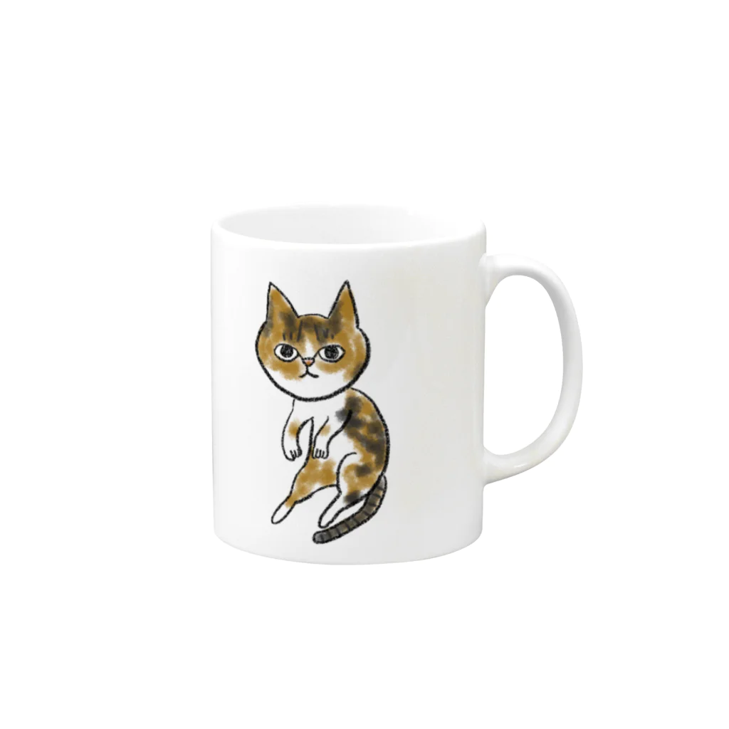 ニャンコ一族のかわいいさち Mug :right side of the handle