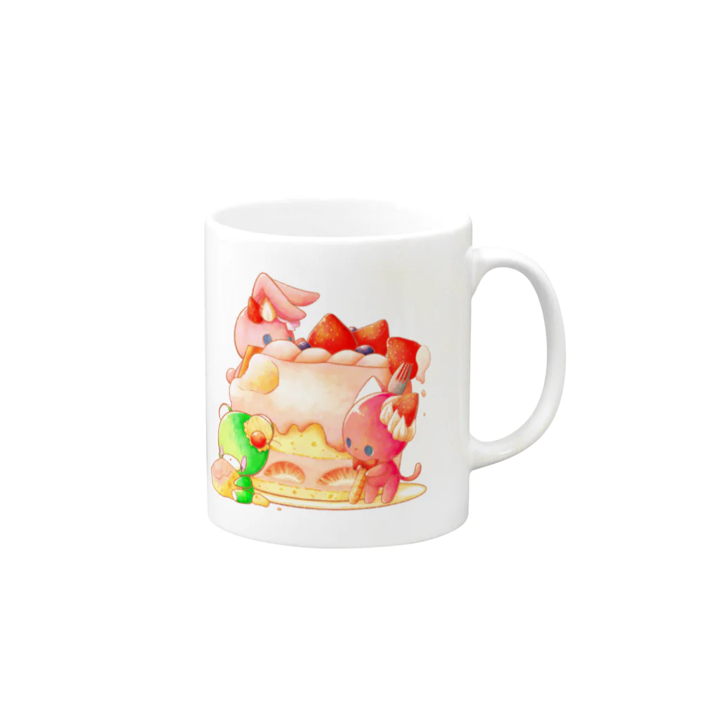 ぱん粉の畑のでざーとあにまるず Mug :right side of the handle