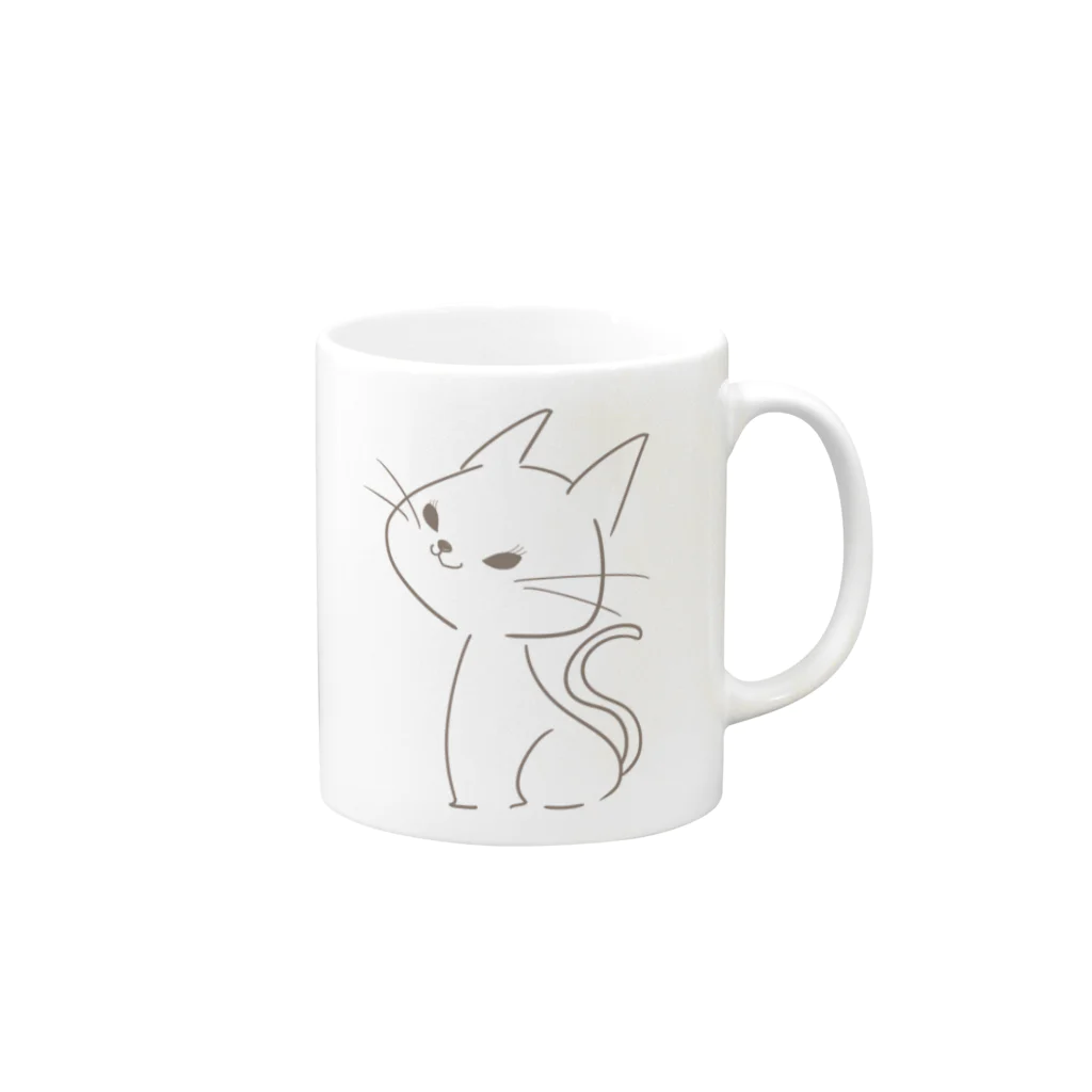 RinMのneko Mug :right side of the handle