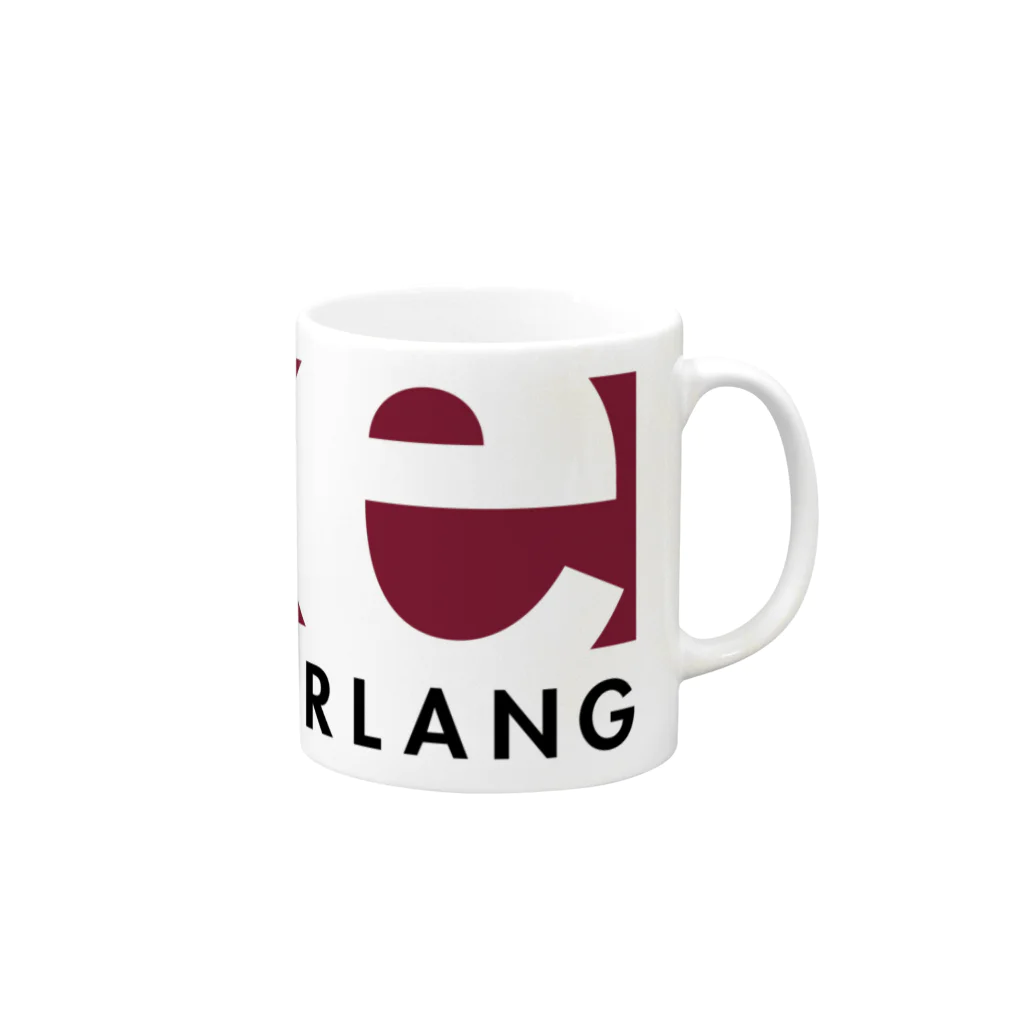 Erlang and Elixir shop by KRPEOのErlang logo マグカップの取っ手の右面