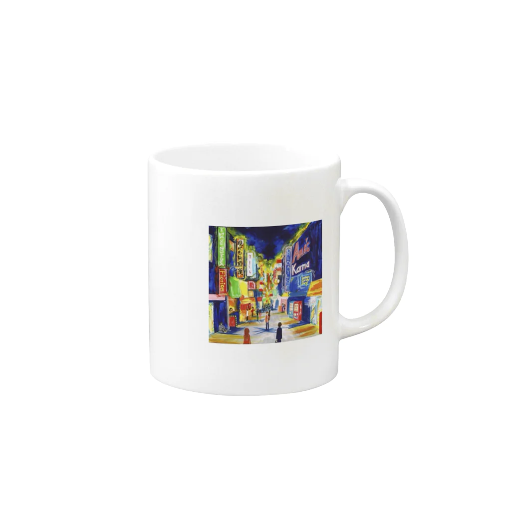 いづものみせの夜の街 Mug :right side of the handle