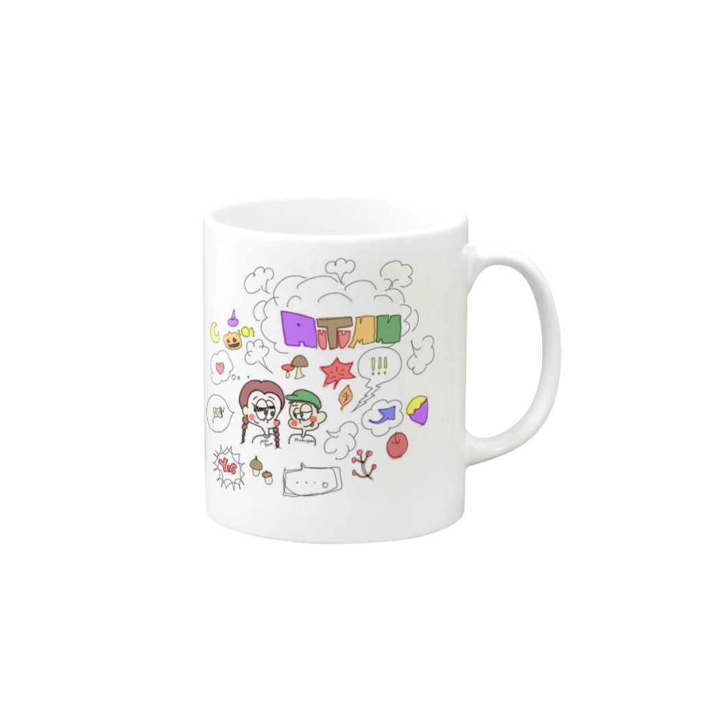 Been KamakuraのGIRL&BOY AUTUMN Ver. Mug :right side of the handle