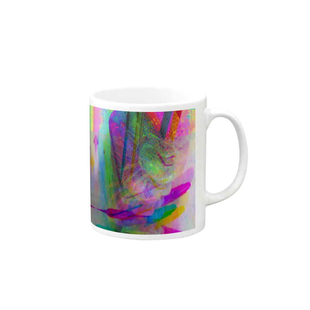 egg Artworks & the cocaine's pixの『滲輪』 Mug :right side of the handle