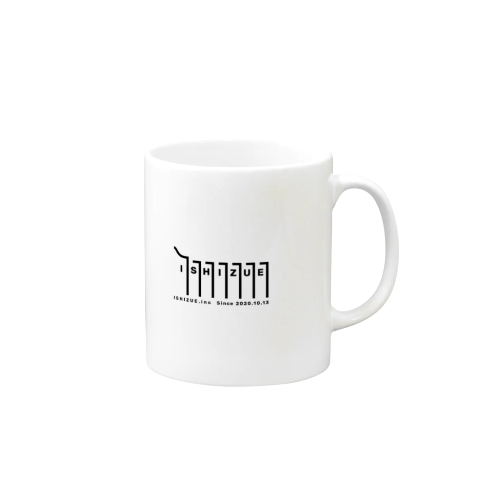 axioProductsのISHIZUEロゴマグカップ2022 Mug :right side of the handle