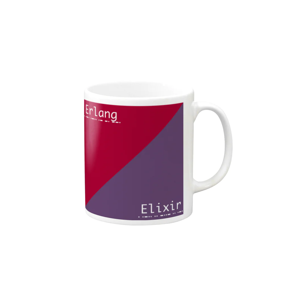 Erlang and Elixir shop by KRPEOのErlang and Elixir マグカップの取っ手の右面