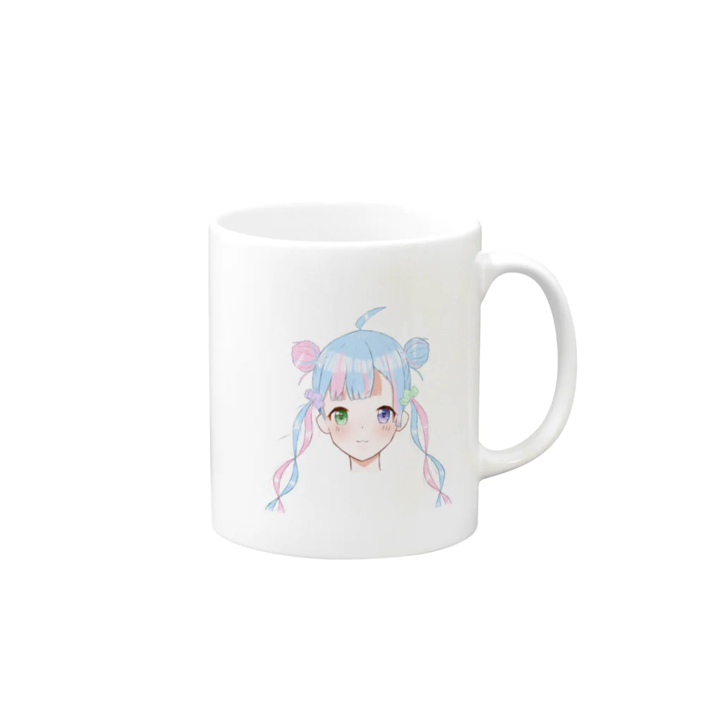 AmyStarSのゆめかわオリキャラちゃん Mug :right side of the handle