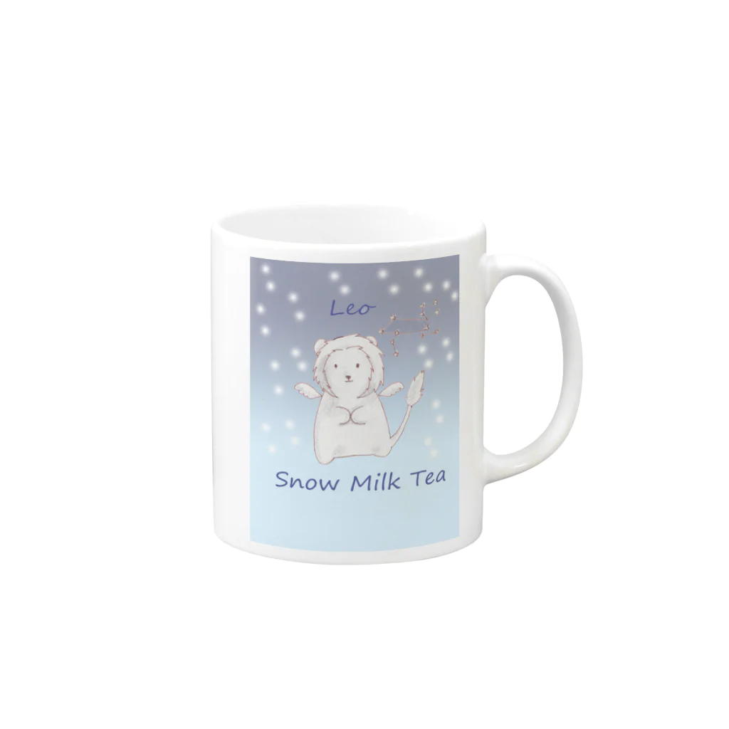 Snow Milk Tea☃️のLeoのイラストグッズ Mug :right side of the handle