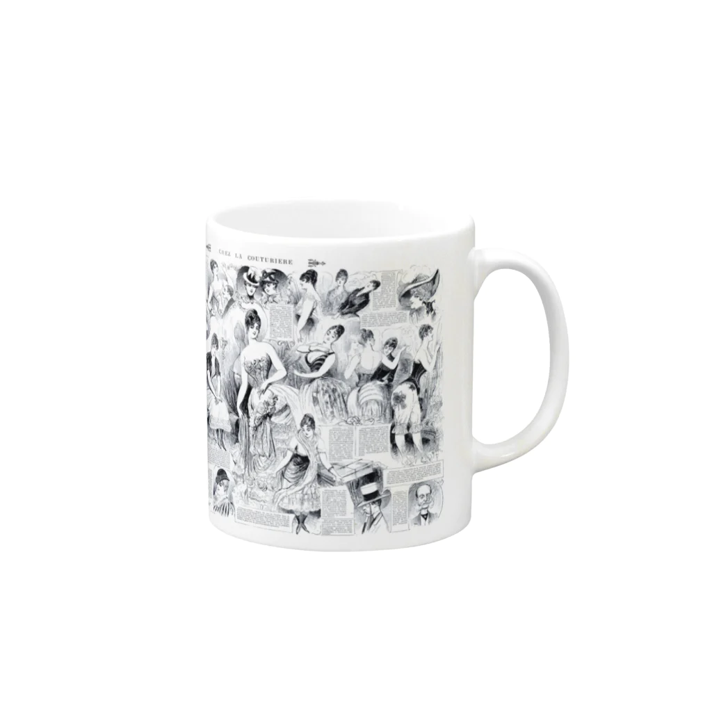 博物雑貨 金烏のドレスメーカーのお店 - Getty Search Gateway Mug :right side of the handle