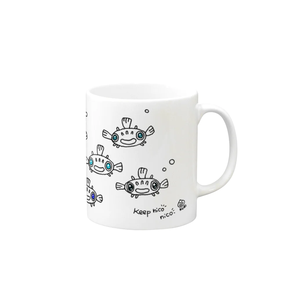 栗坊屋のKawaii  Mug :right side of the handle