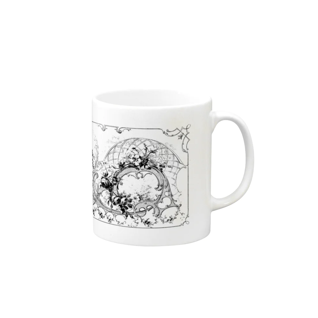 PRISMアンティークのアンティークカード１ Mug :right side of the handle