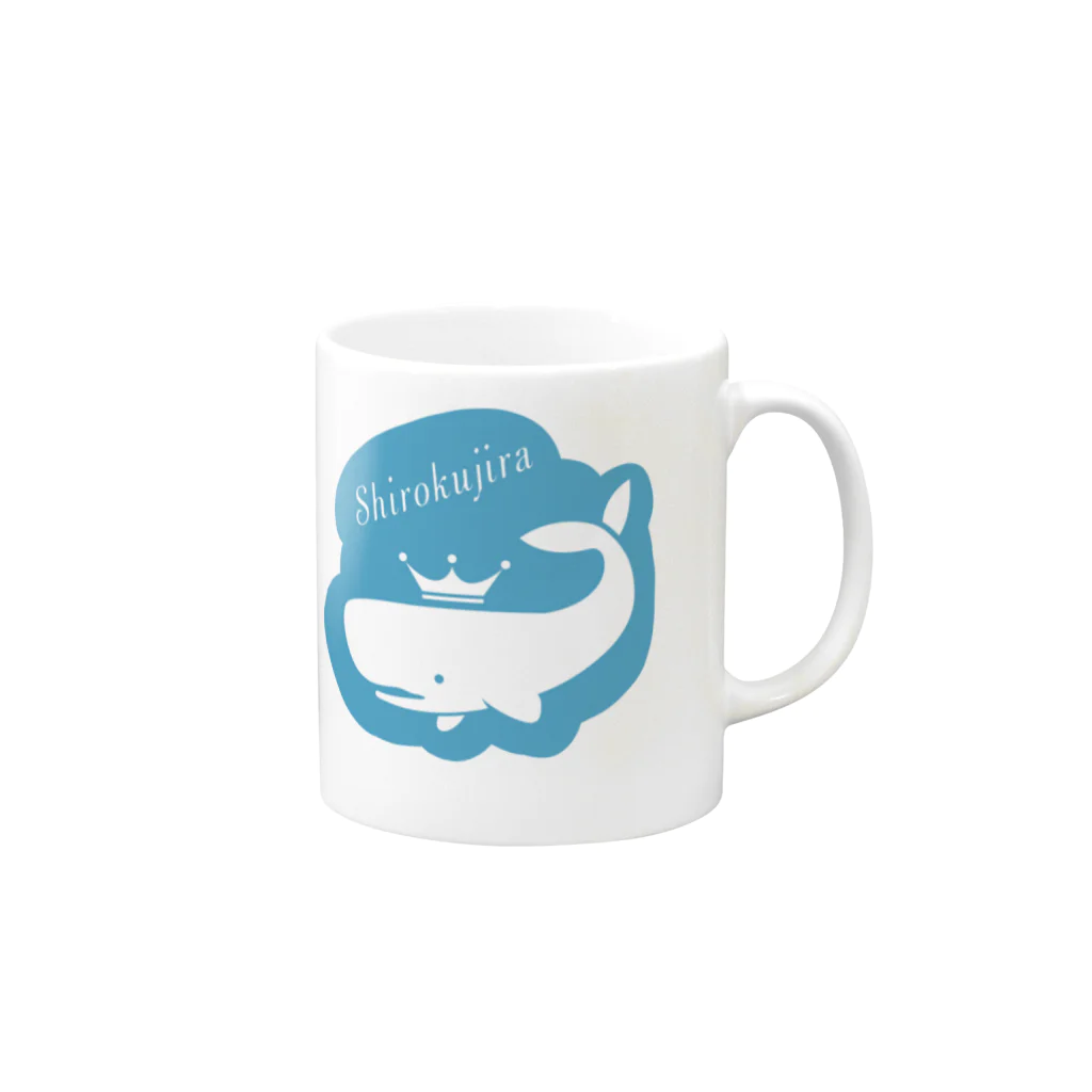 シロクジラのお店のシロクジラ Mug :right side of the handle