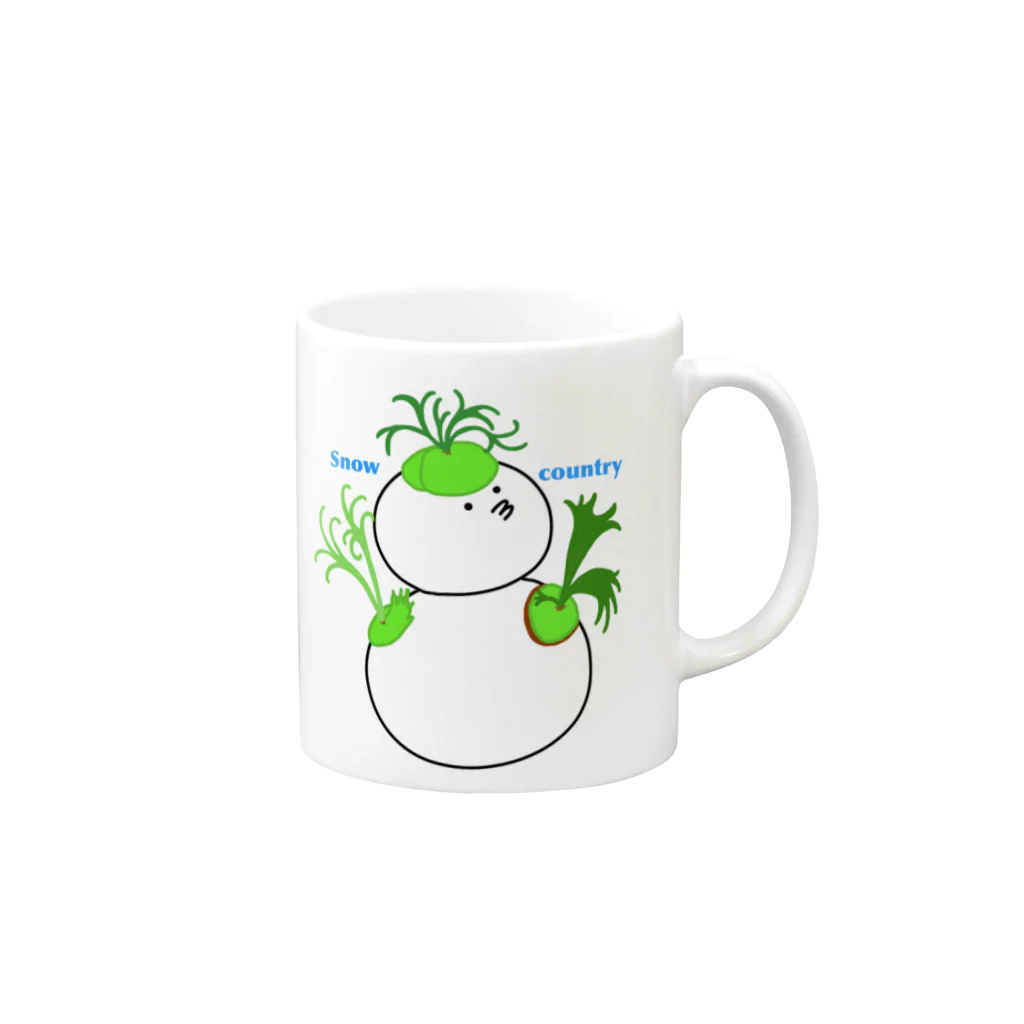 pikatti_yukiguniのピカッチ雪国オリジナルキャラクター（ビカダルマ） Mug :right side of the handle