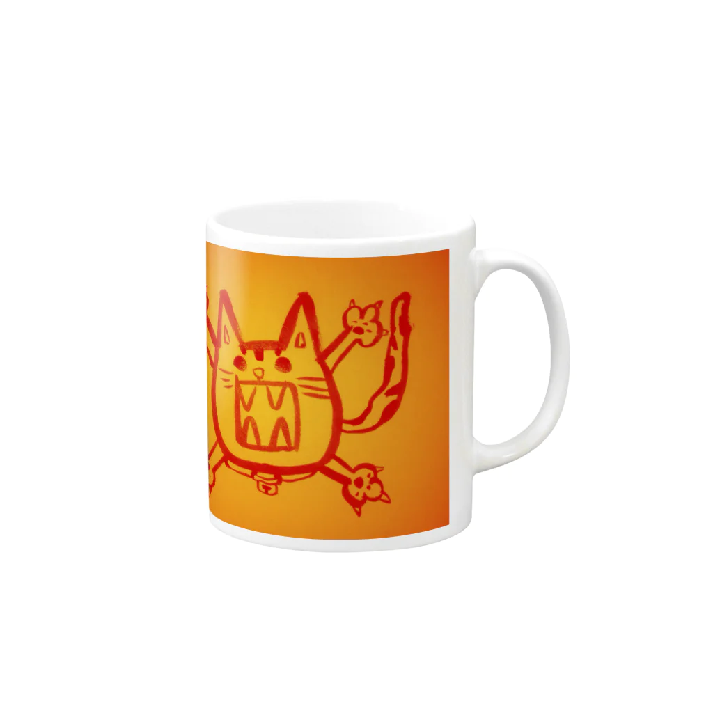 Room25のペケ猫 Mug :right side of the handle