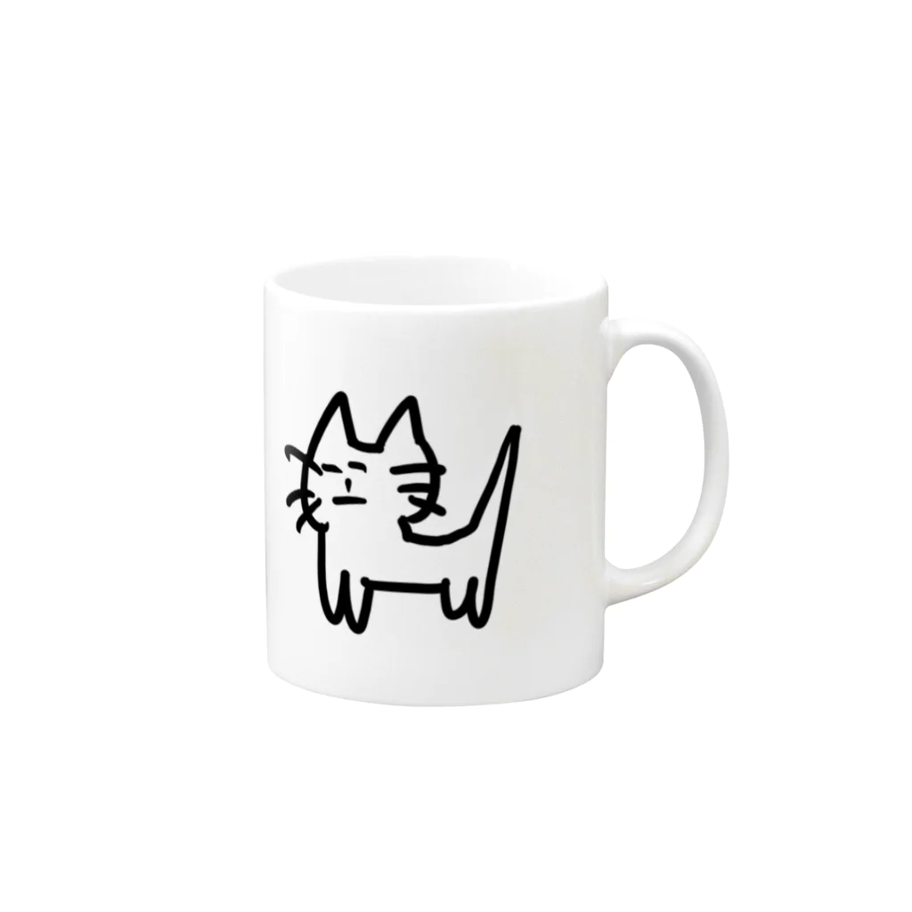 Sakuyapのネコの絵のマグカップ Mug :right side of the handle