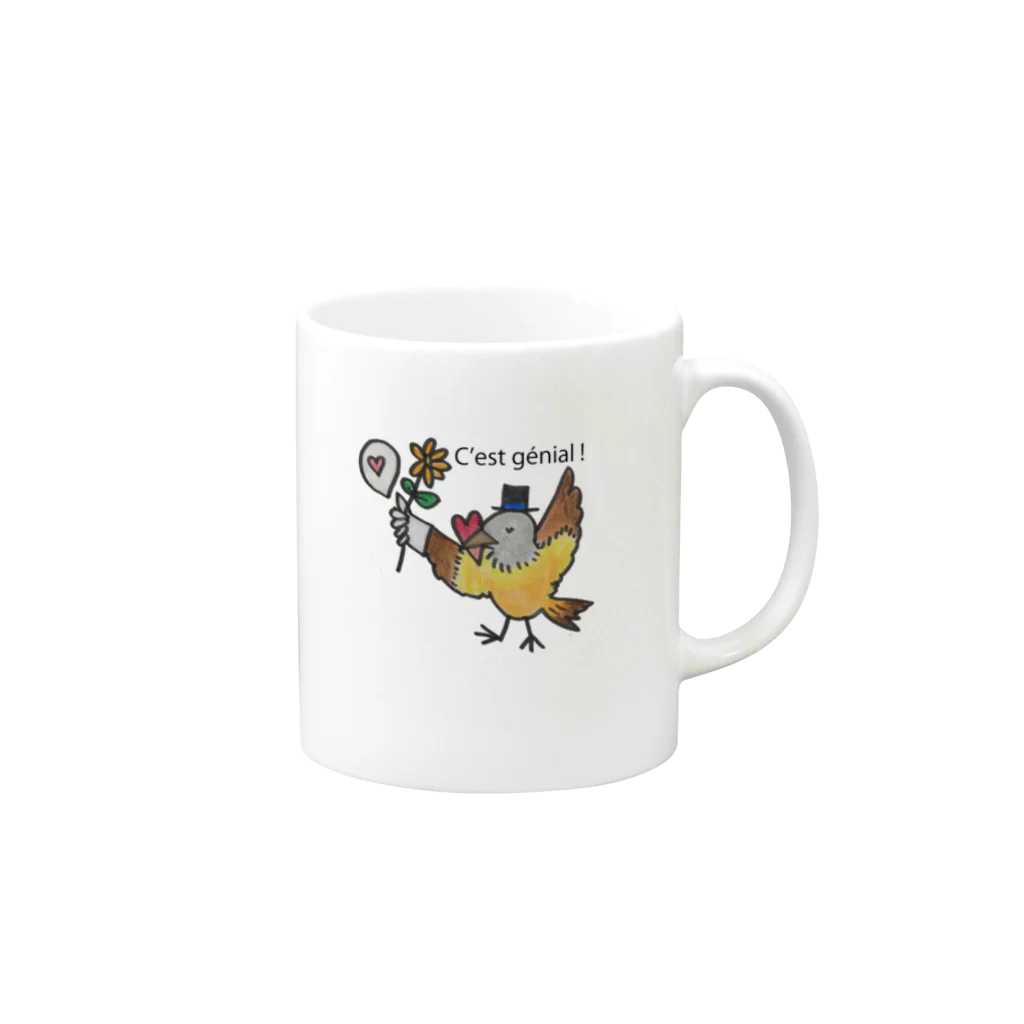 NoenoeMagicの谷中鳥02 Mug :right side of the handle