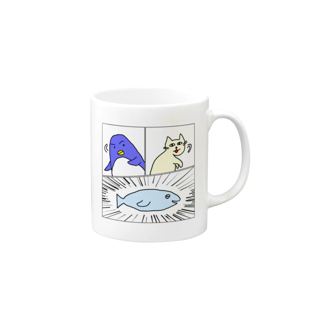 kyobo_penguinのFISH Mug :right side of the handle