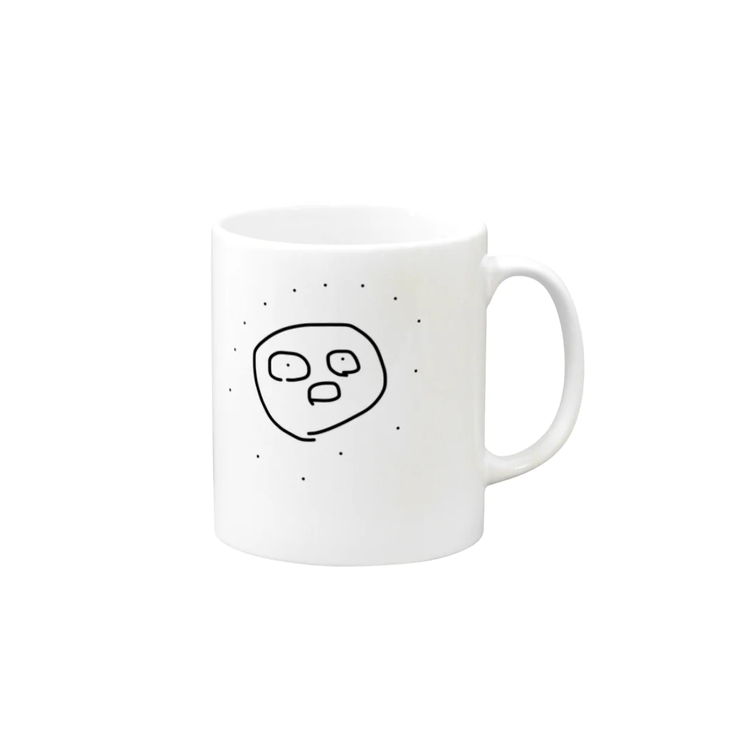 ヌエバルスのまるのこてんてん Mug :right side of the handle