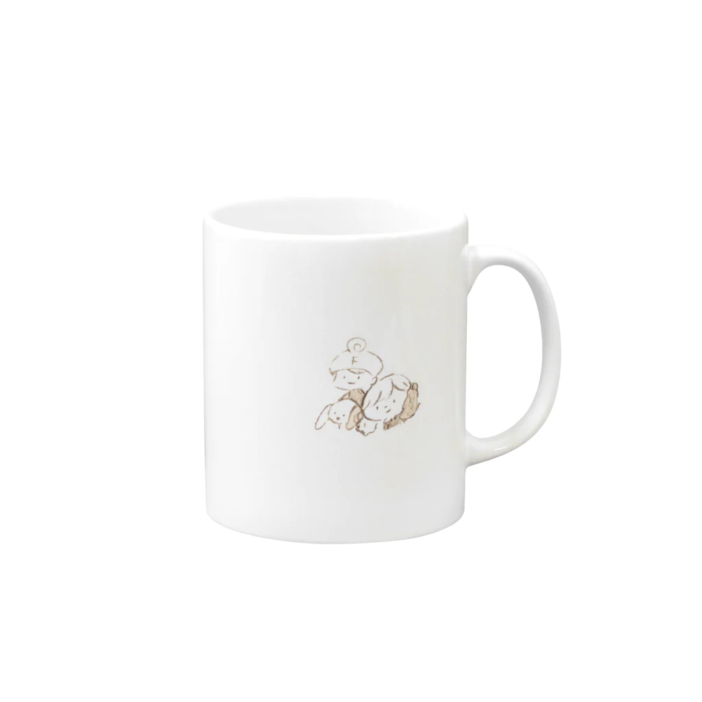 フロキャルズ のfriends Mug :right side of the handle