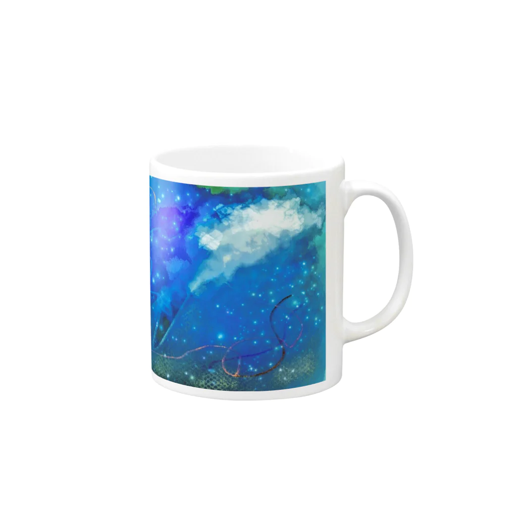 デザイナーリトマム⭐のおみせのI am a stargazer by Little Mom Mug :right side of the handle