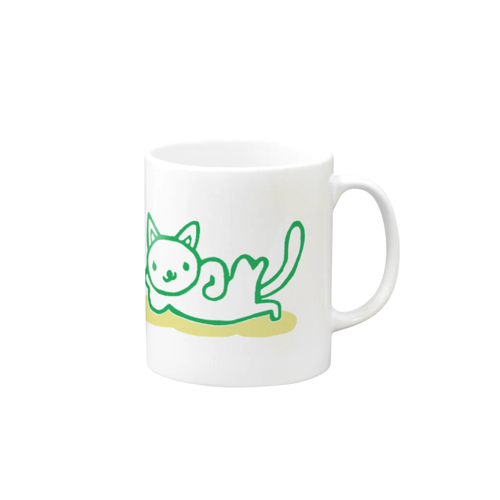 ekonecoのえこねこ文字なしバージョン Mug :right side of the handle